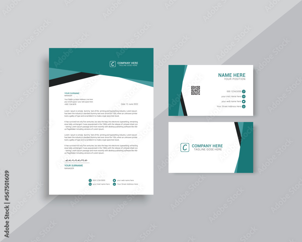 business card and letterhead stationery template business card and letterhead stationery template