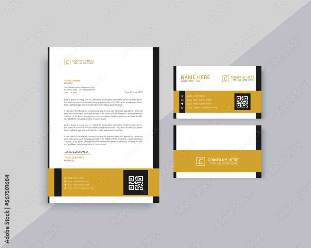 business card and letterhead stationery template business card and letterhead stationery template