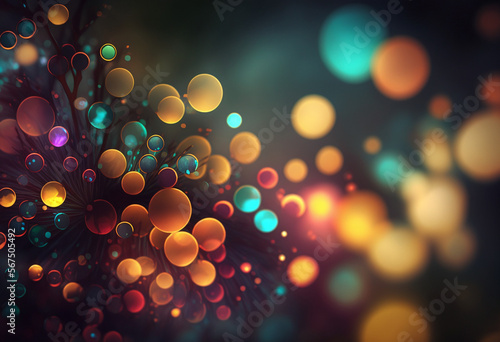 Vibrant AI-Generated Render of a Neon Illumination: A High-Quality, Artistic Bokeh of Color, Light, and Reflection