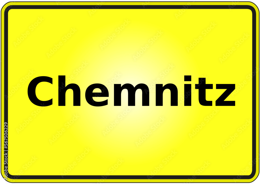 Stadteingangsschild Deutschland Stadt Chemnitz Stadteingangsschild Deutschland Stadt Chemnitz