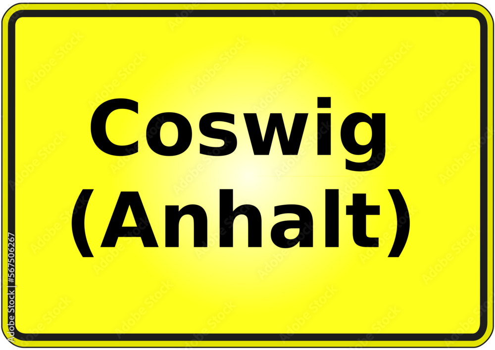 Stadteingangsschild Deutschland Stadt Coswig (Anhalt) Stadteingangsschild Deutschland Stadt Coswig (Anhalt)
