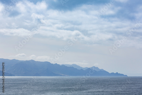 mountains and rocky coastline of the atlantic ocean