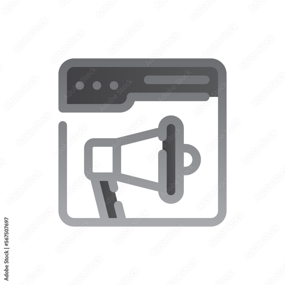 Fototapeta premium advertising two tone gradient icon