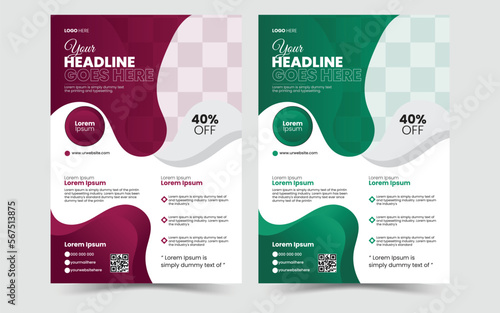 Blue Corporate Flyer Template Premium Accents Corporate Business Flyer Layouts with Red Accents Multipurpose Flyer Template with Blue Vector Accents Annual Conference Flyer Layout with Purple Accents