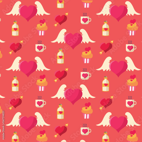 Valentines Day Seamless Pattern background