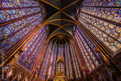 Interior of the the Sainte-Chapelle , Paris, France. © Claudio Briones
