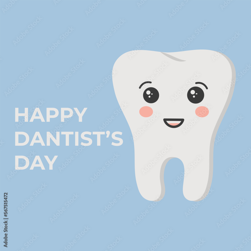 Happy Dentist's Day. World Dental Day. Dentist Day greeting card. Poster for the day of the dentist. Medical, dental and healthcare creative concept. Happy Dentist's Day. World Dental Day. Dentist Day greeting card. Poster for the day of the dentist. Medical, dental and healthcare creative concept.