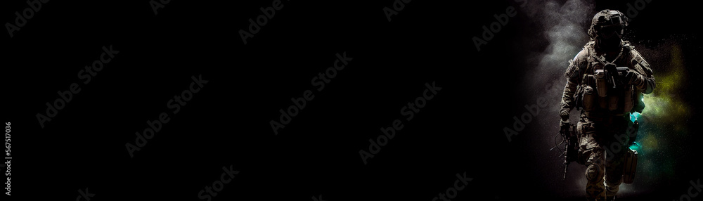 Fototapeta premium Special forces soldier created with Generative Ai