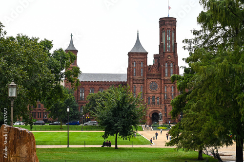 Washington, D.C.  USA - 09 11 2022: Smithsonian Institution Building at the National Mall in Washington D.C. photo