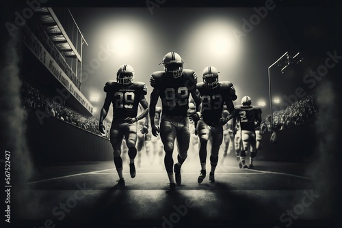 American football players. Generative AI