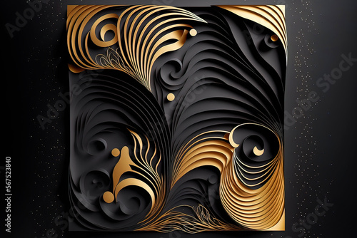 Gold and black patterns lux...