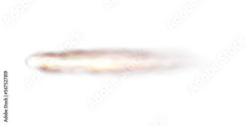Transparent realistic fire smoke car or rocket. Isolated. White red missile or bullet trail. Space rocket launch trail. Jet aircraft track. Fire burst, explosion. Png © Nanotrillion