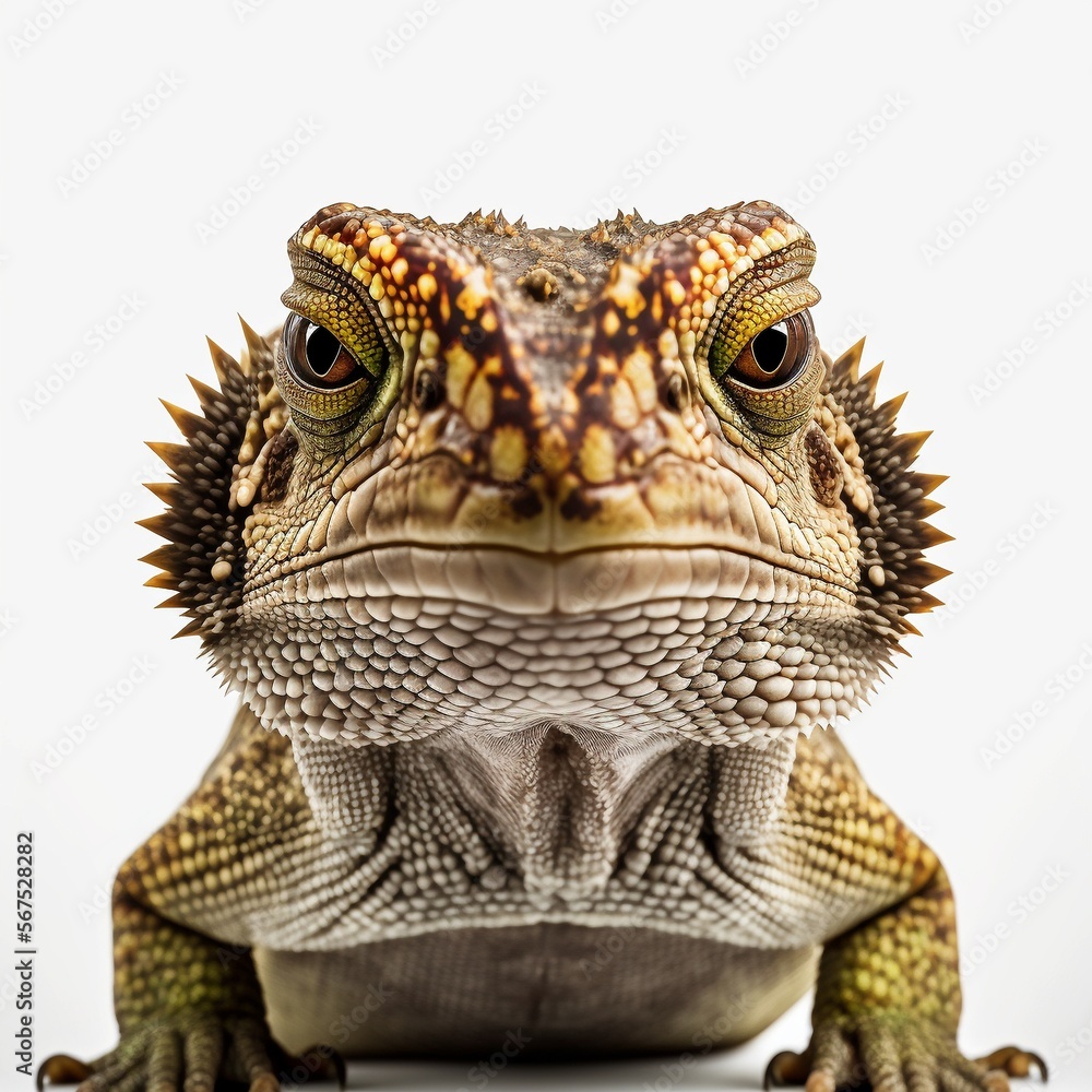close up portrait of a lizard - generative AI close up portrait of a lizard - generative AI