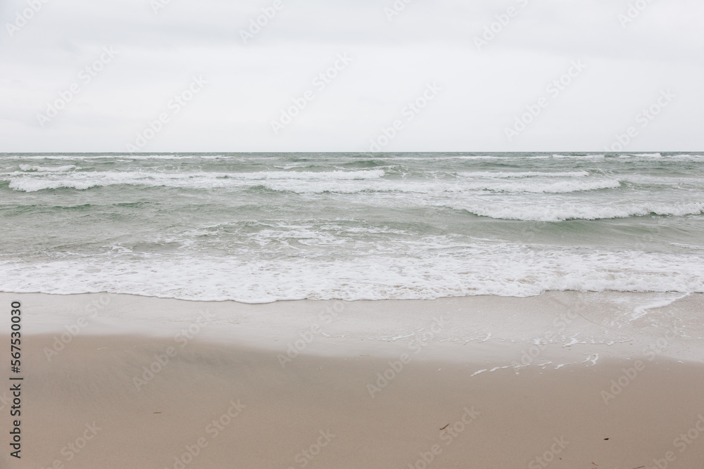 Water waves of the baltic sea in Germany