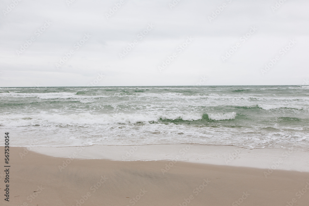 Water waves of the baltic sea in Germany