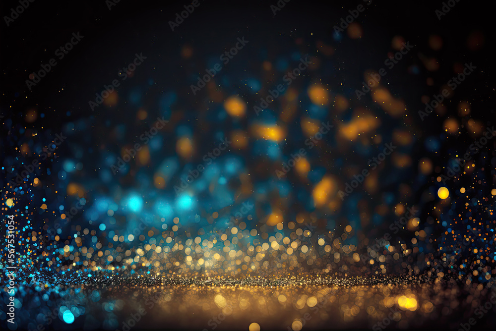 Obraz premium Glitter lights background, defocused, bokeh. Generative ai