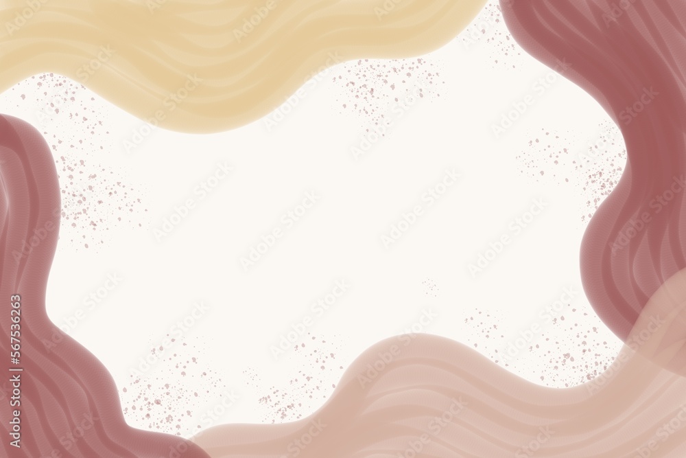 Abstract shapes background with pink and yellow waves Abstract shapes background with pink and yellow waves