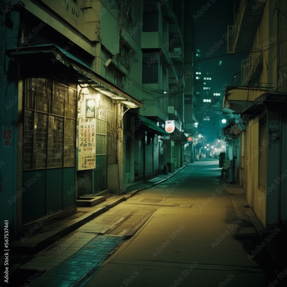 Fototapeta premium Hongkong Street by Night