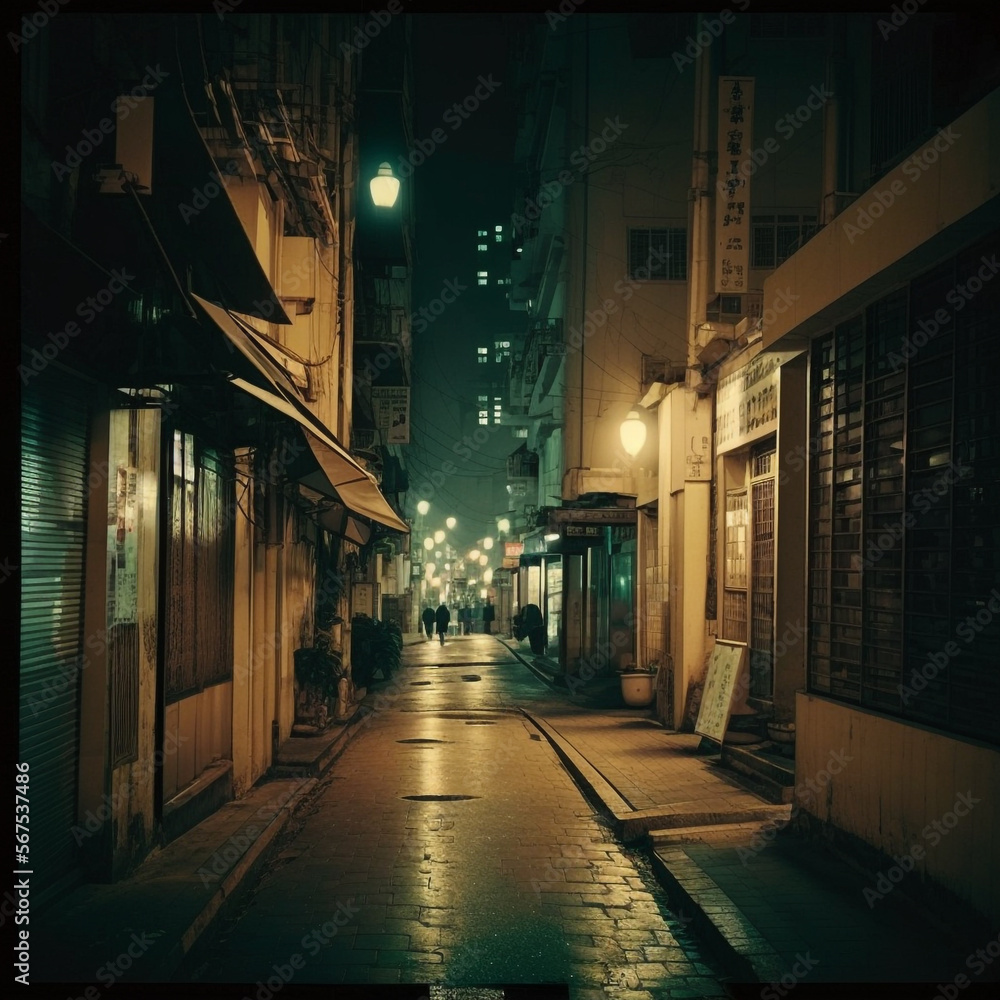 Fototapeta premium Hongkong Street by Night