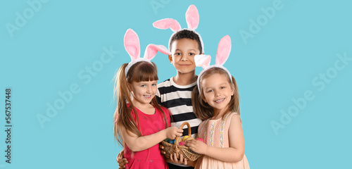 Little children with Easter...