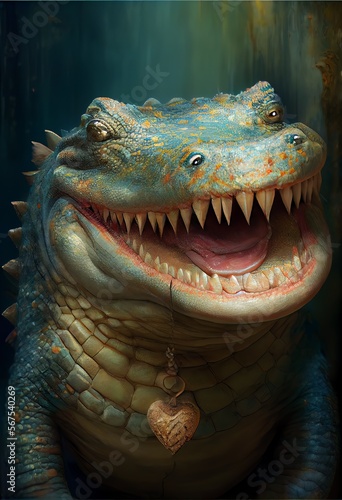 Smiling alligator
