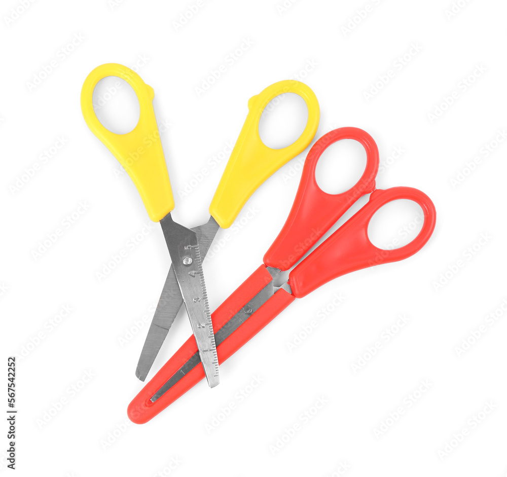 Office scissors on white background Office scissors on white background