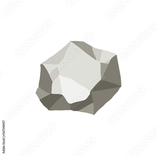 Rock boulder. Natural shape stone. vector illustration