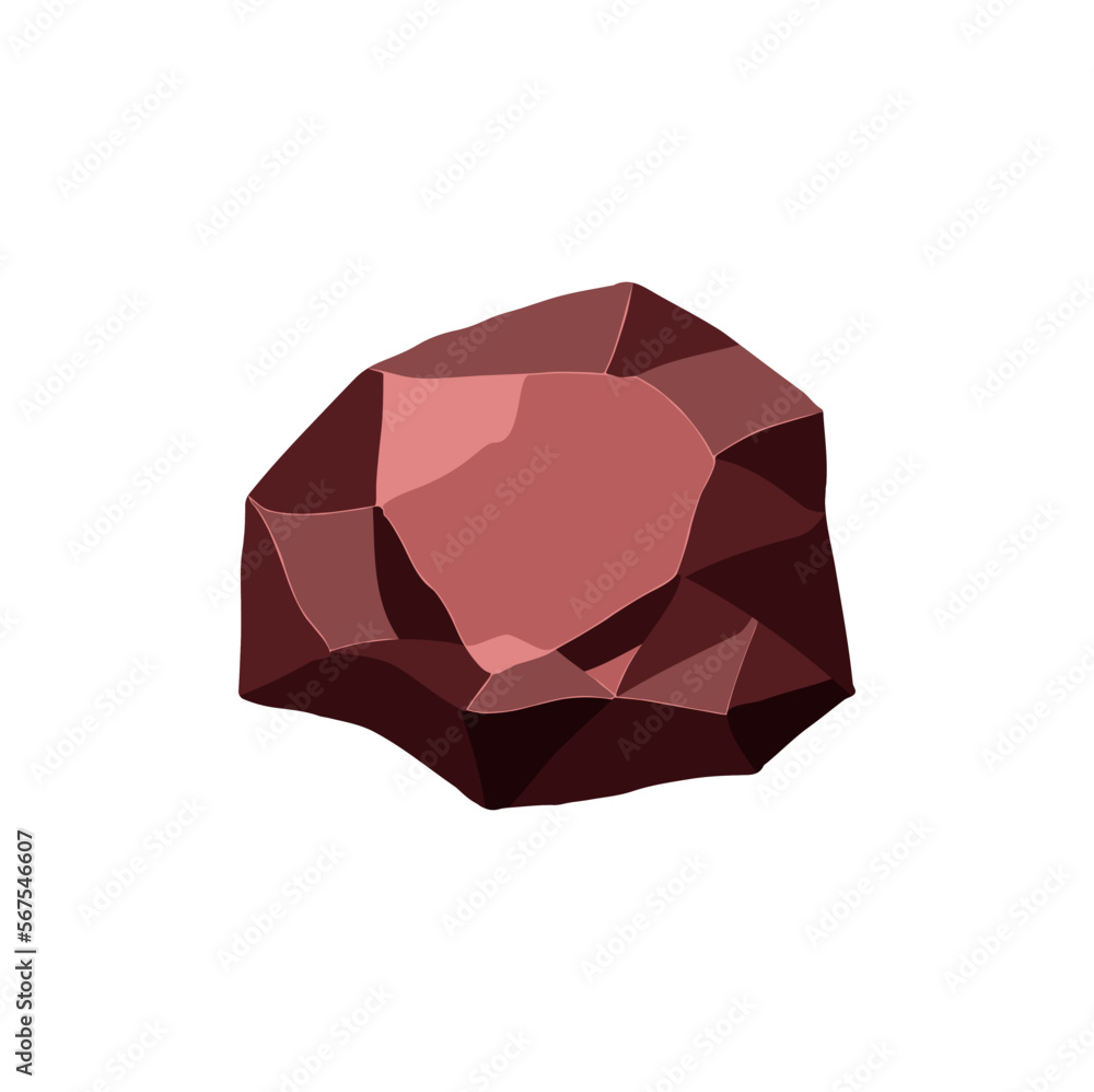 Ore rock boulder. Natural shape stone. vector illustration Ore rock boulder. Natural shape stone. vector illustration