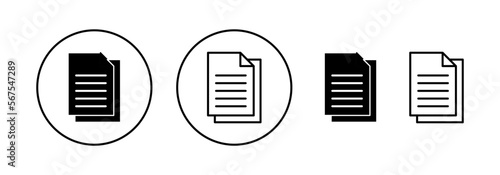 Document icon vector for web and mobile app. Paper sign and symbol. File Icon