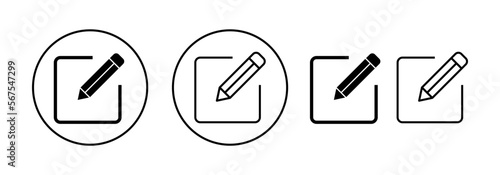 Edit icon vector for web and mobile app. edit document sign and symbol. edit text icon. pencil. sign up