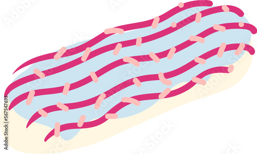 Creamy eclair illustration
