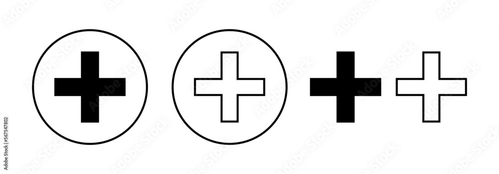 Plus Icon vector for web and mobile app. Add plus sign and symbol Plus Icon vector for web and mobile app. Add plus sign and symbol