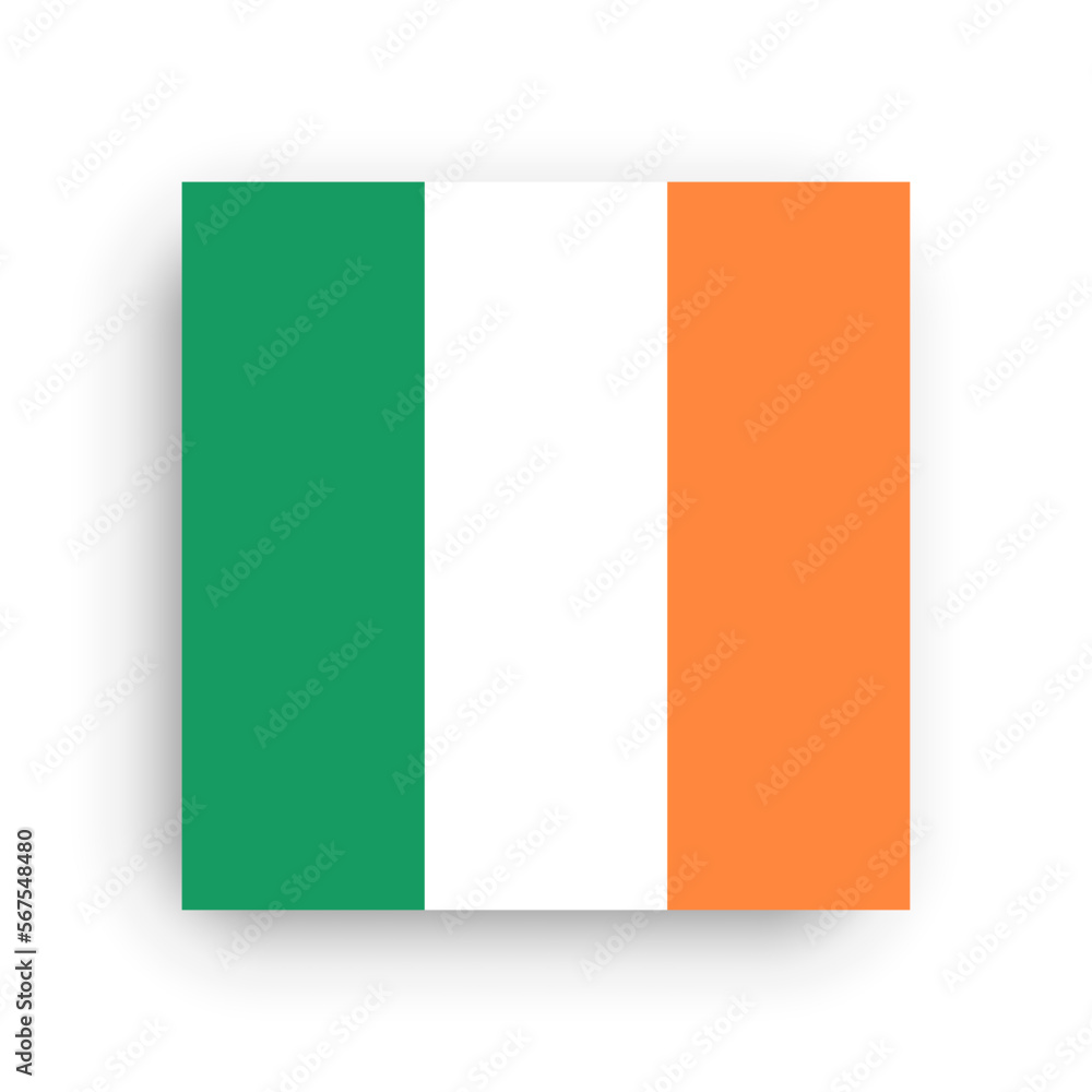 Square vector flag of Ireland