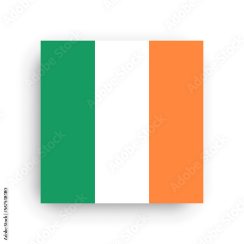 Square vector flag of Ireland Free Download Square vector flag of Ireland - GFXLoad