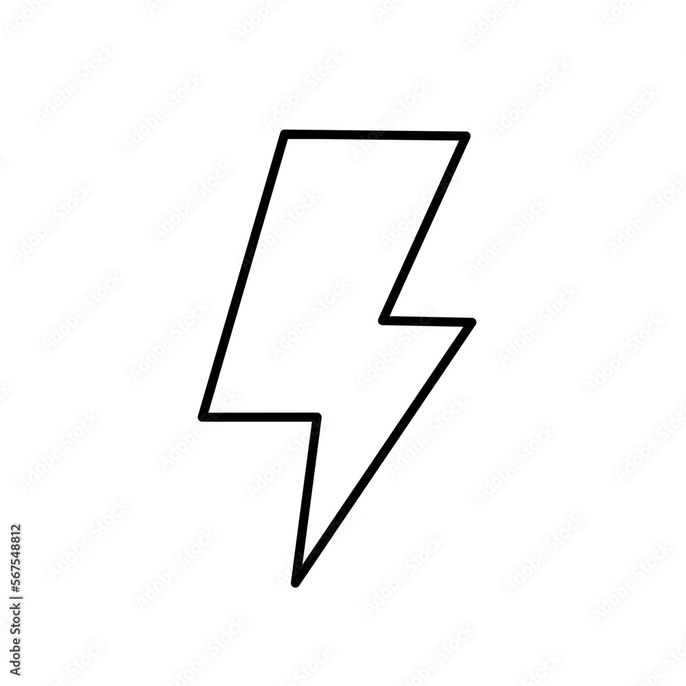 lightning symbol vector illustration on white background lightning symbol vector illustration on white background