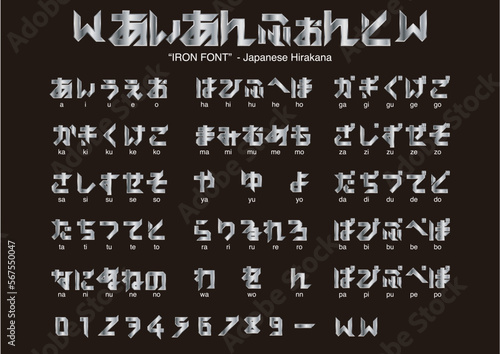 IRON FONT - Japanese alphabet hirakana