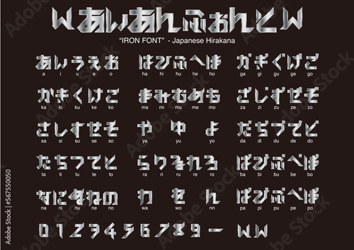 IRON FONT - Japanese alphabet hirakana