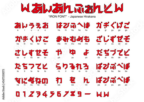 IRON FONT - Japanese alphabet hirakana