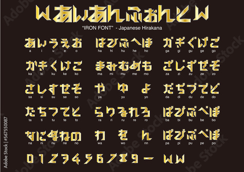 IRON FONT - Japanese alphabet hirakana