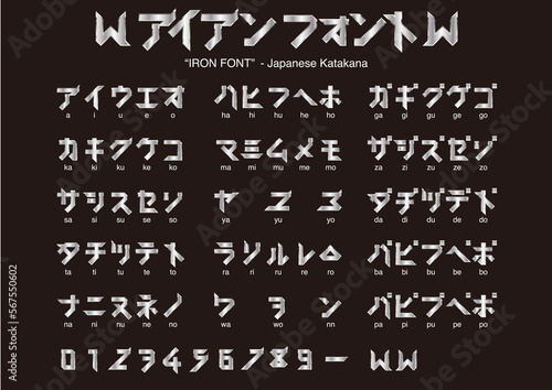 IRON FONT - Japanese alphabet katakana