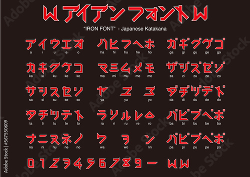 IRON FONT - Japanese alphabet katakana