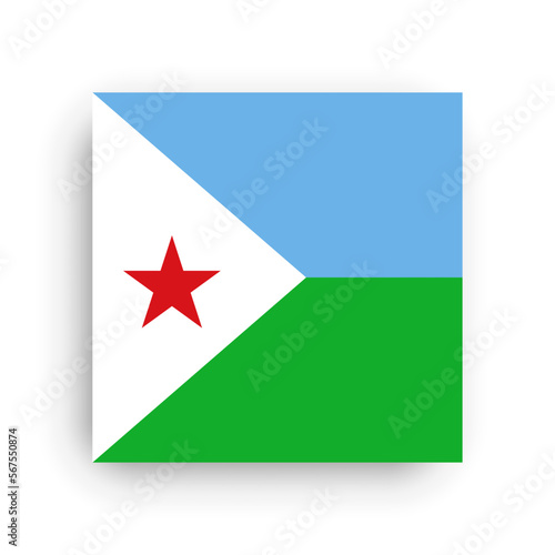 Free Download Square vector flag of Djibouti - GFXLoad