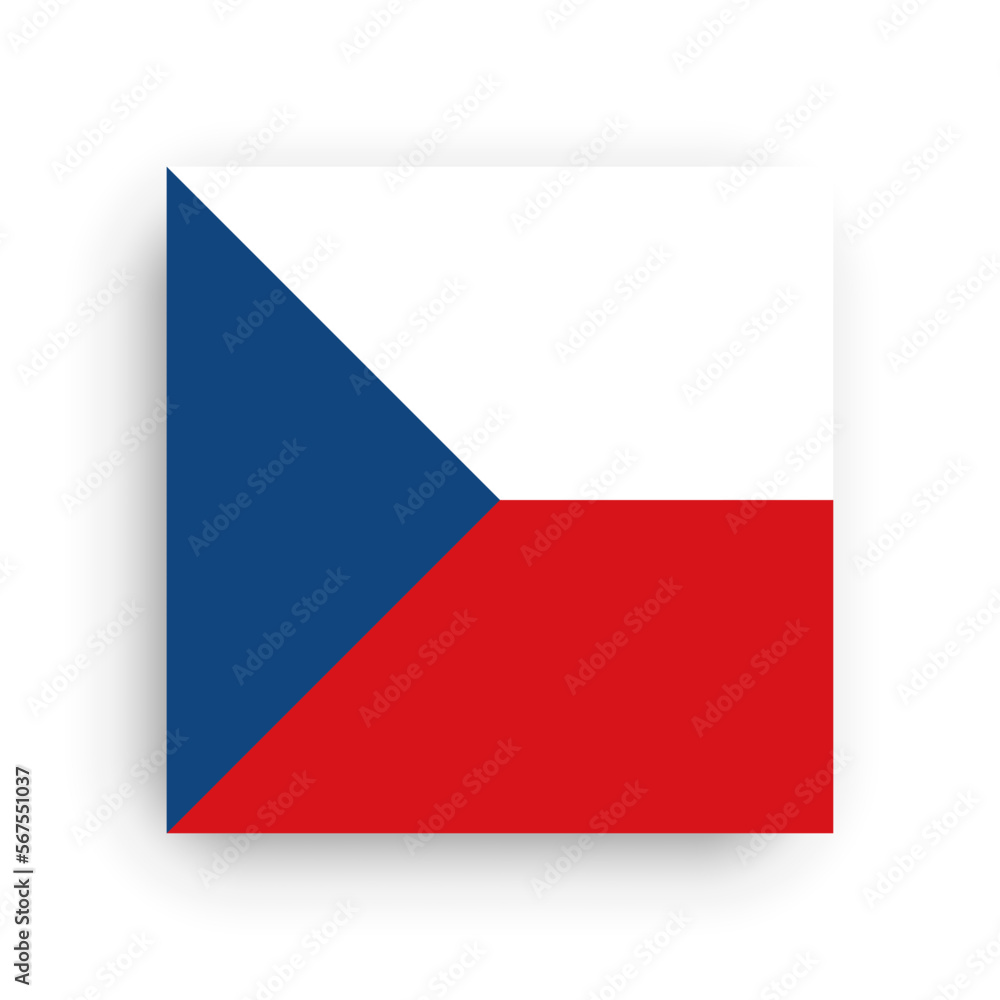 Square vector flag of Czech Republic Square vector flag of Czech Republic