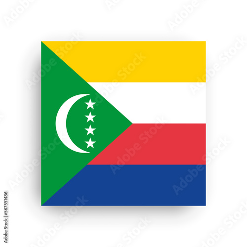 Free Download Square vector flag of Comoros - GFXLoad
