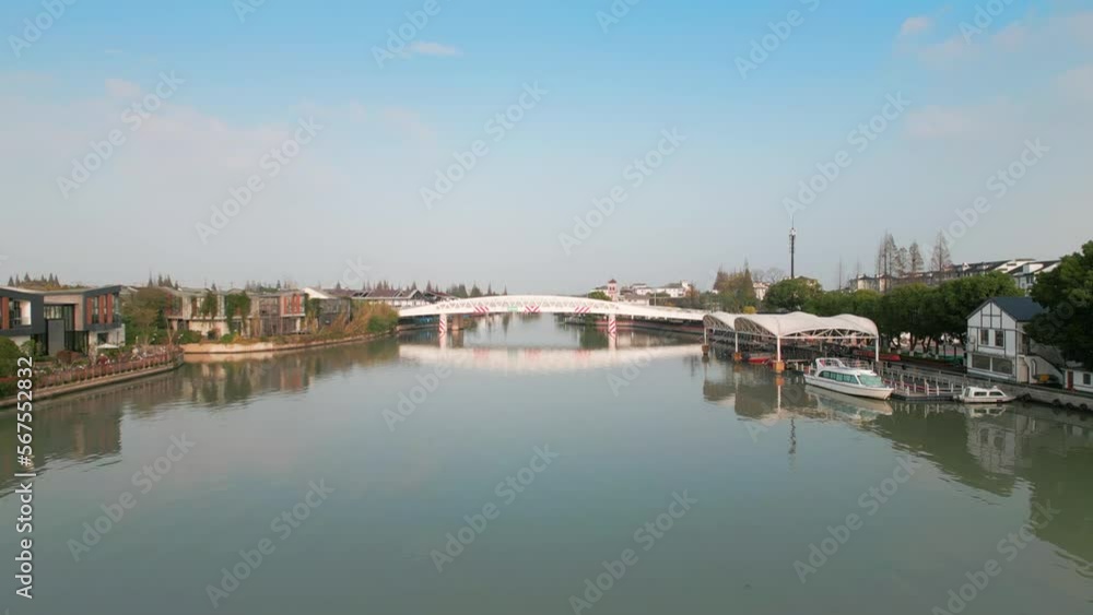 Aerial view of the ancient town of Zhujiajiao, Shanghai, China Aerial view of the ancient town of Zhujiajiao, Shanghai, China
