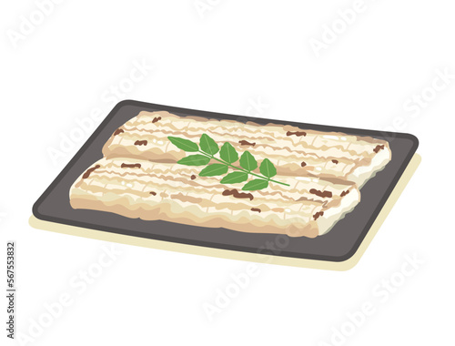 ウナギの白焼きをイメージしたイラスト