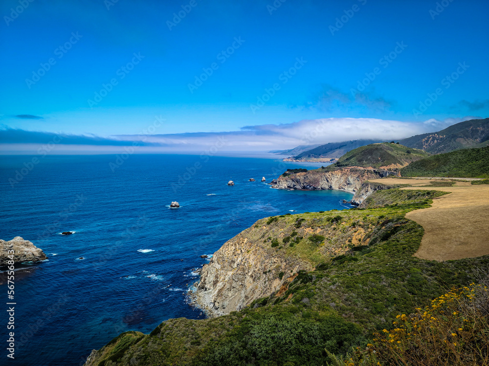 Summer day drive along the pacific coast highway