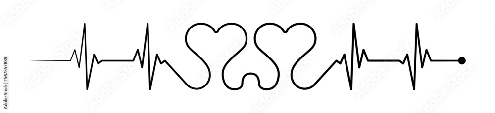 Editable stroke heart cardiogram EKG, ECG heartbeat line vector design to use in healthcare, healthy lifestyle, medical care, cardiology project. Creative healthy lifestyle design set with hearts.
Editable stroke heart cardiogram EKG, ECG heartbeat line vector design to use in healthcare, healthy lifestyle, medical care, cardiology project. Creative healthy lifestyle design set with hearts.