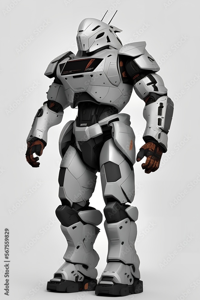 AI generated Humanoid cyborg robot