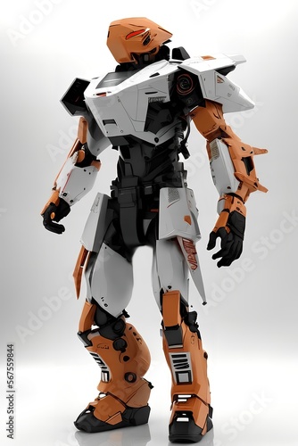 AI generated Humanoid cyborg robot